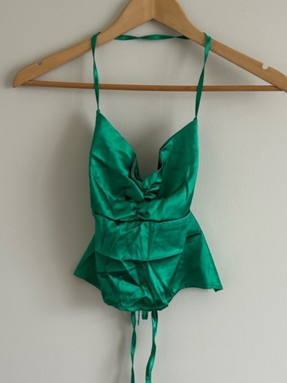 Y2K 90s Satin Fairy Rave Halter Top, Size M